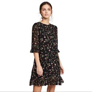 Ganni Elm Georgette Mini Dress Size 36